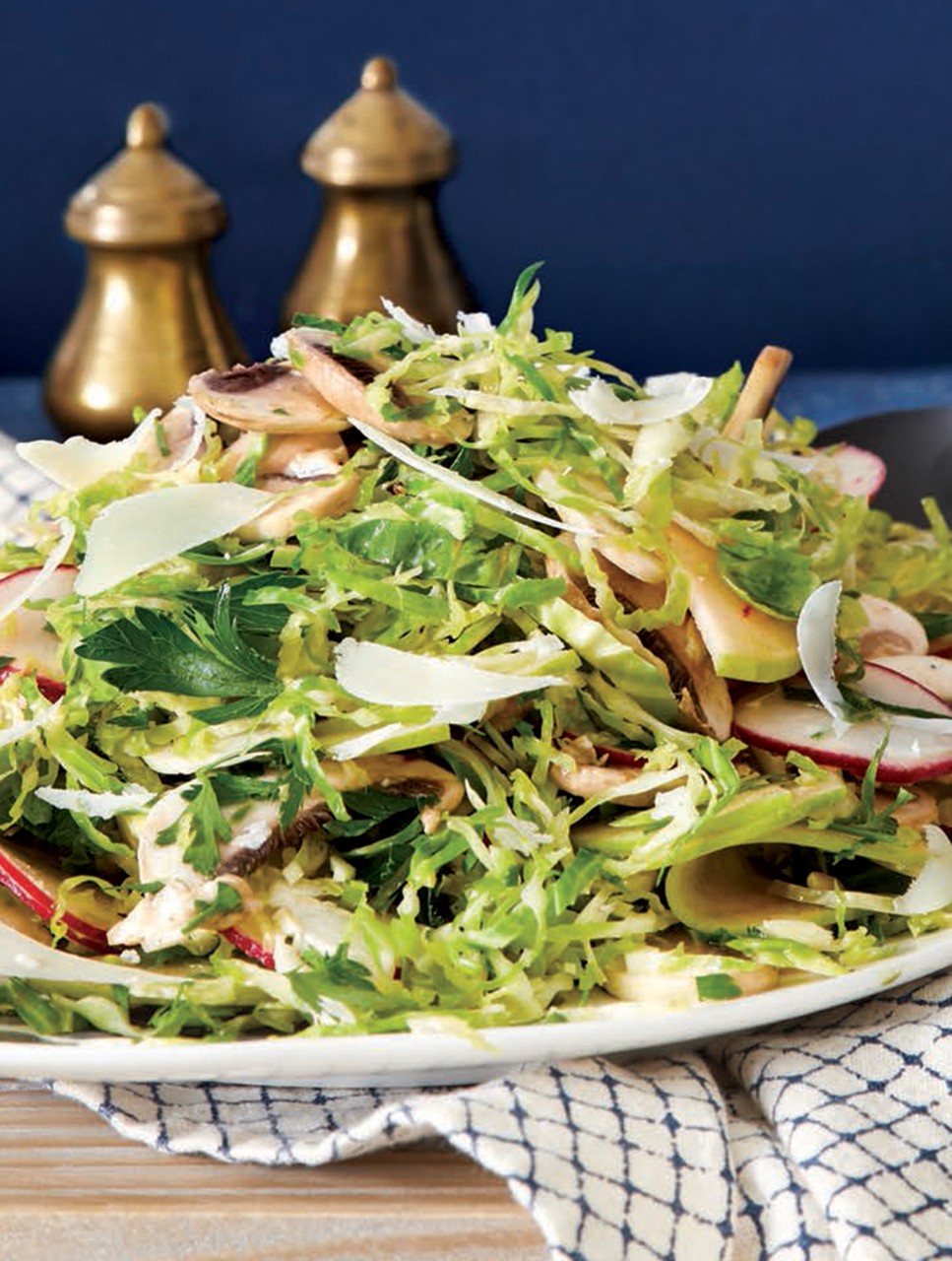 Shaved Brussels Sprouts, Apple & Radish Salad