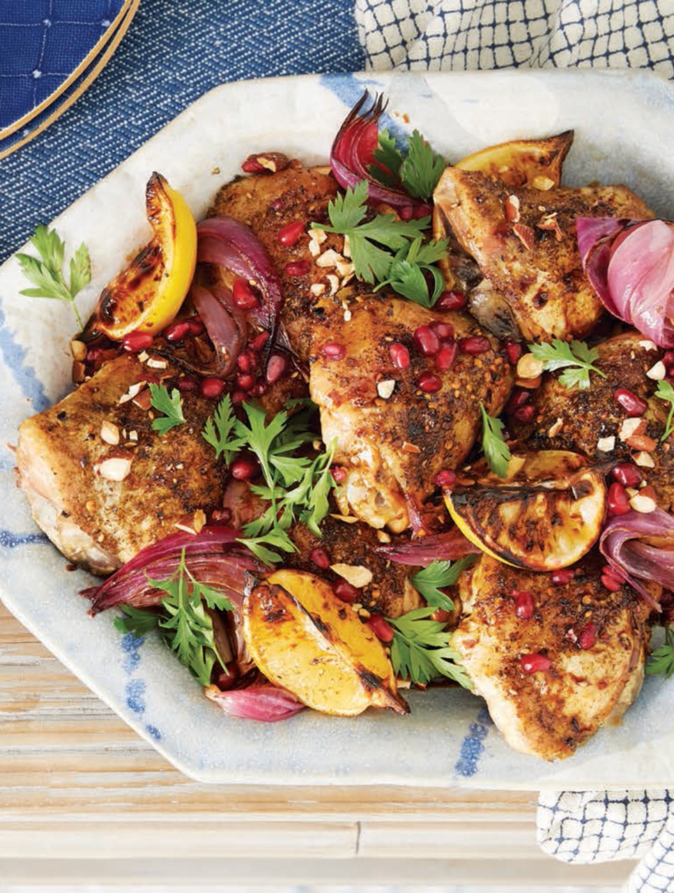 Roasted Chicken Thighs with Pomegranate