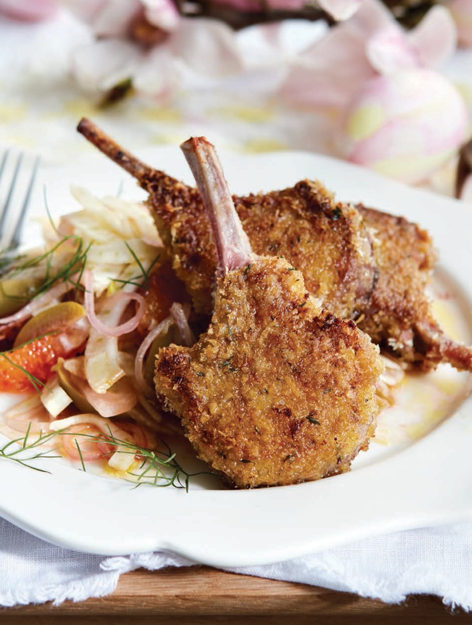 Pecorino-Crusted Lamb with Fennel Salad