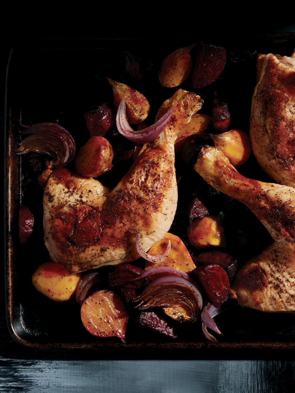 One-Pan Sumac-Roasted Chicken with Colourful Beets