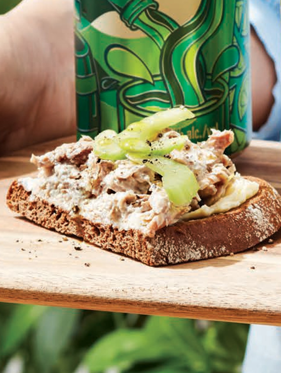 Whipped Mackerel on Buttery Pumpernickel Toasts
