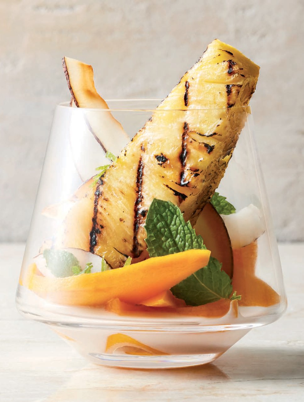 Mango and Grilled Pineapple Salad with Coconut-Lime Dressing