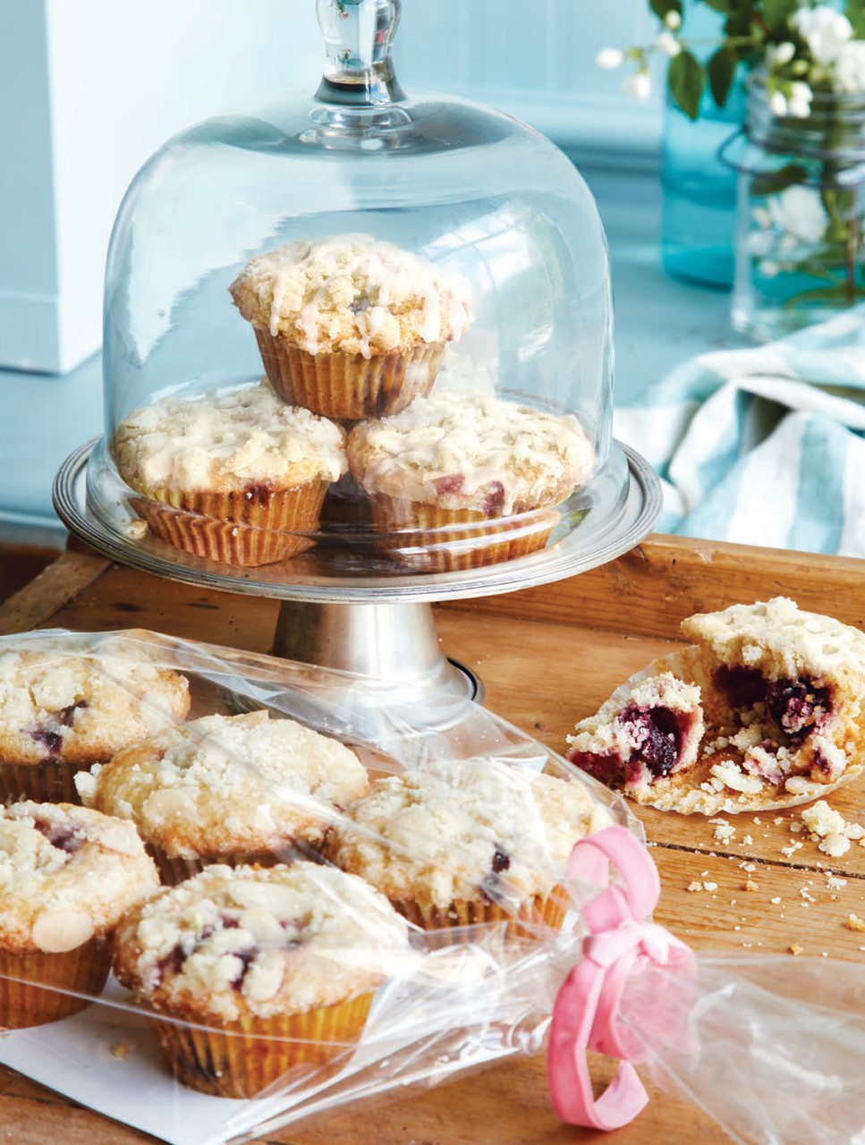 Cherry & Almond Olive Oil Muffins