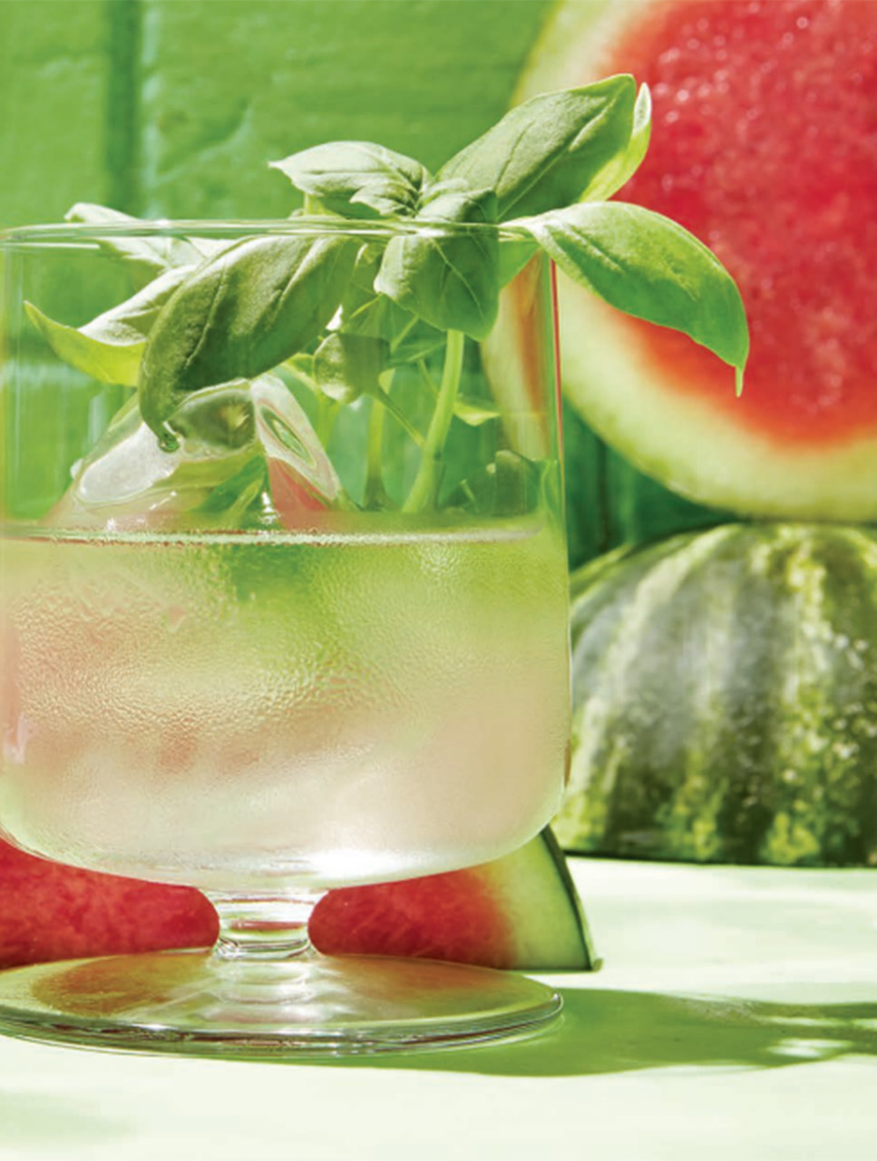 Limonade au melon d’eau et aux fines herbes