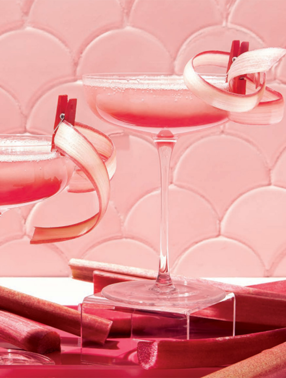 Spritz citron, rhubarbe et framboise