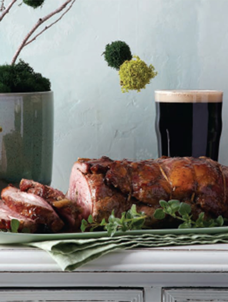 Guinness & Treacle-Glazed Roast Lamb Shoulder