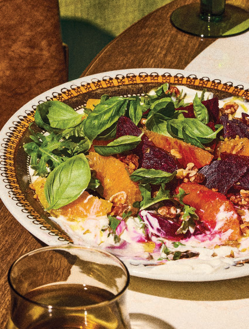 Roasted Beet Salad with Oranges, Walnuts & Whipped Goat Cheese