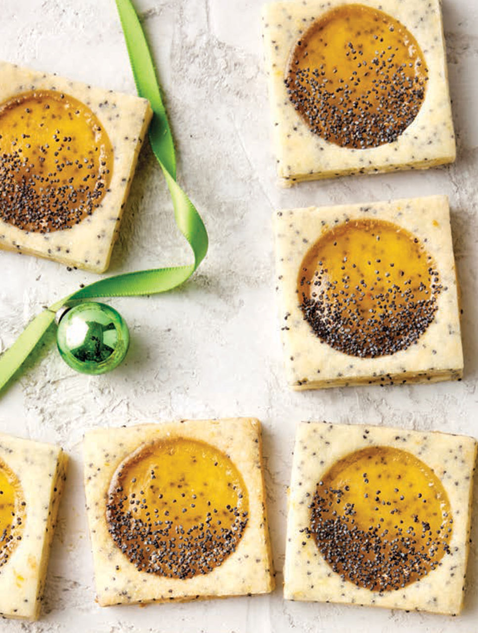 Biscuits linzer à la tangerine et aux graines de pavot