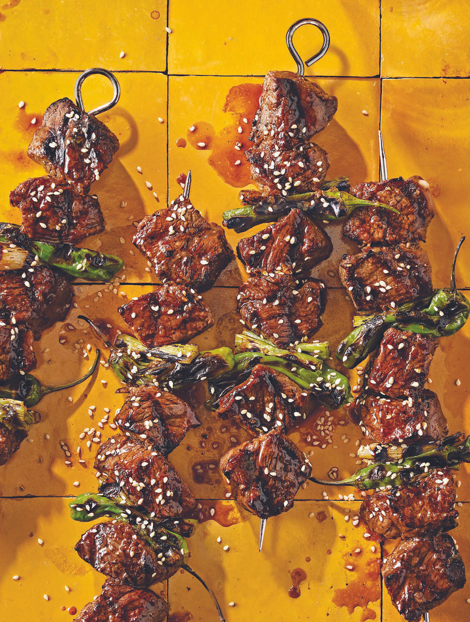 Beef & Shishito Skewers