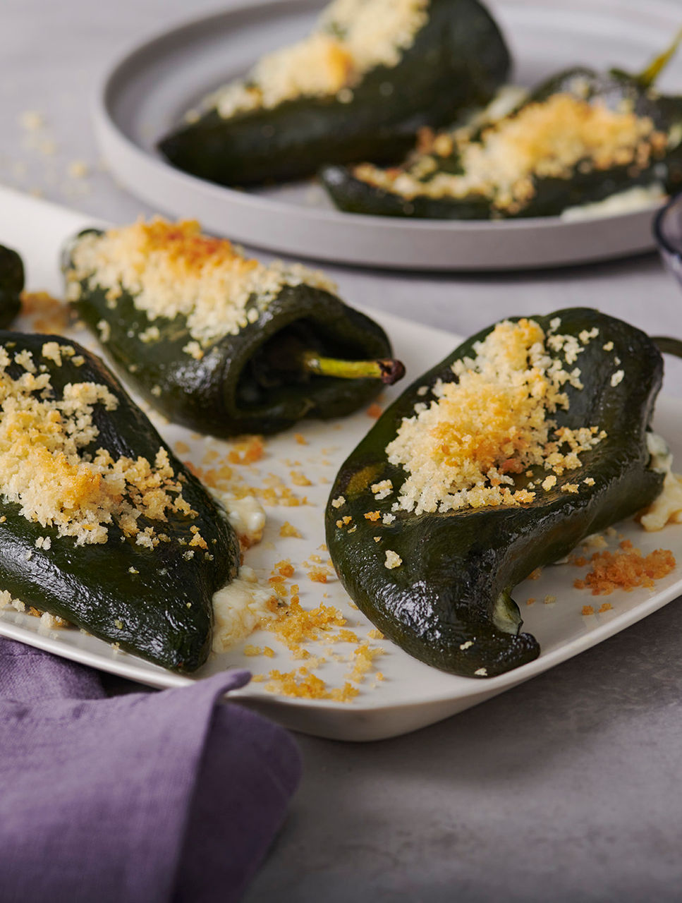 Popper-Style Stuffed Poblano Peppers