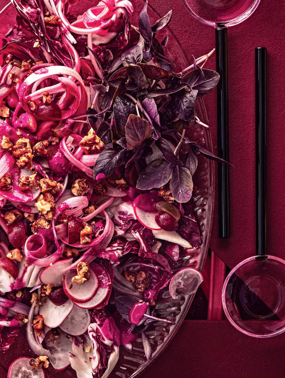 Salade printanière rose