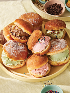 Easy Gelato-Stuffed Bomboloni