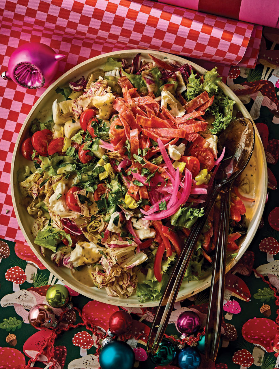 Salade hachée aux couleurs de l’arc-en-ciel