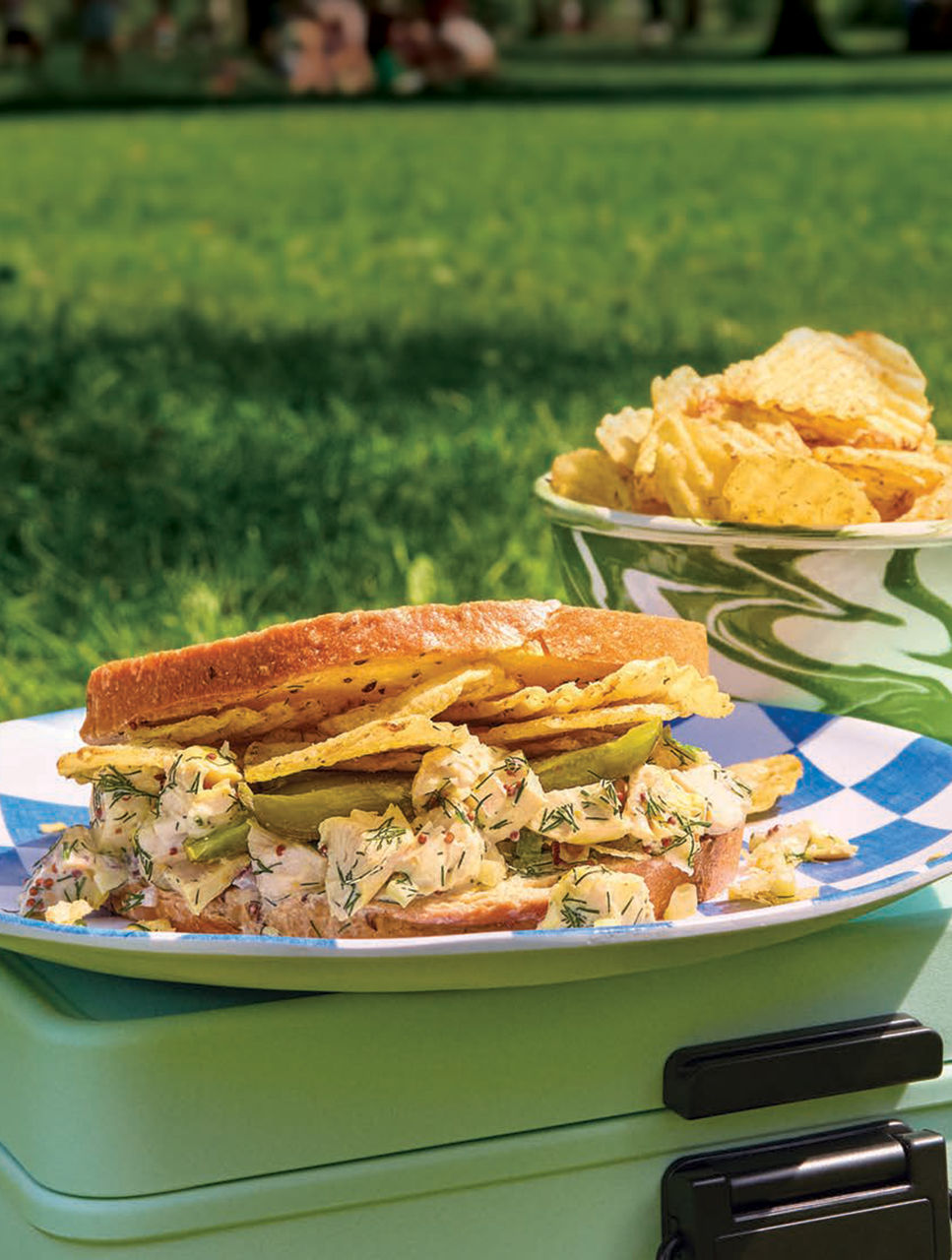 Sandwichs à la salade de poulet triple aneth