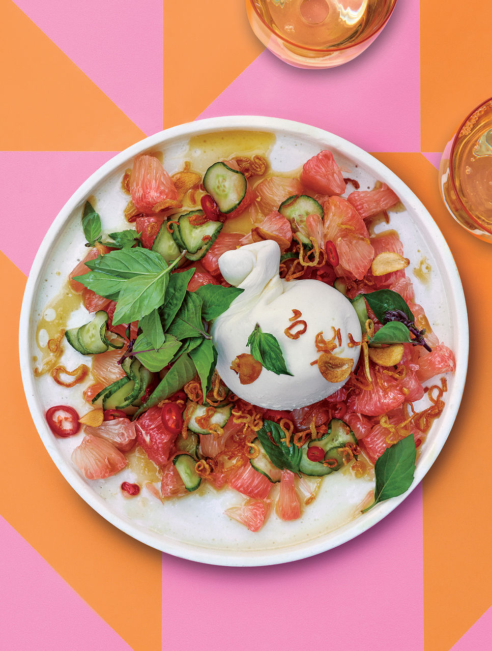 Burrata with Pomelo & Crispy Garlic