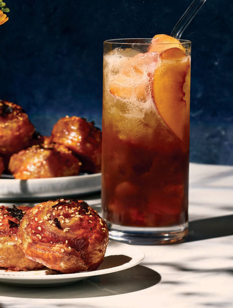 Peach Shrub Espresso Tonic