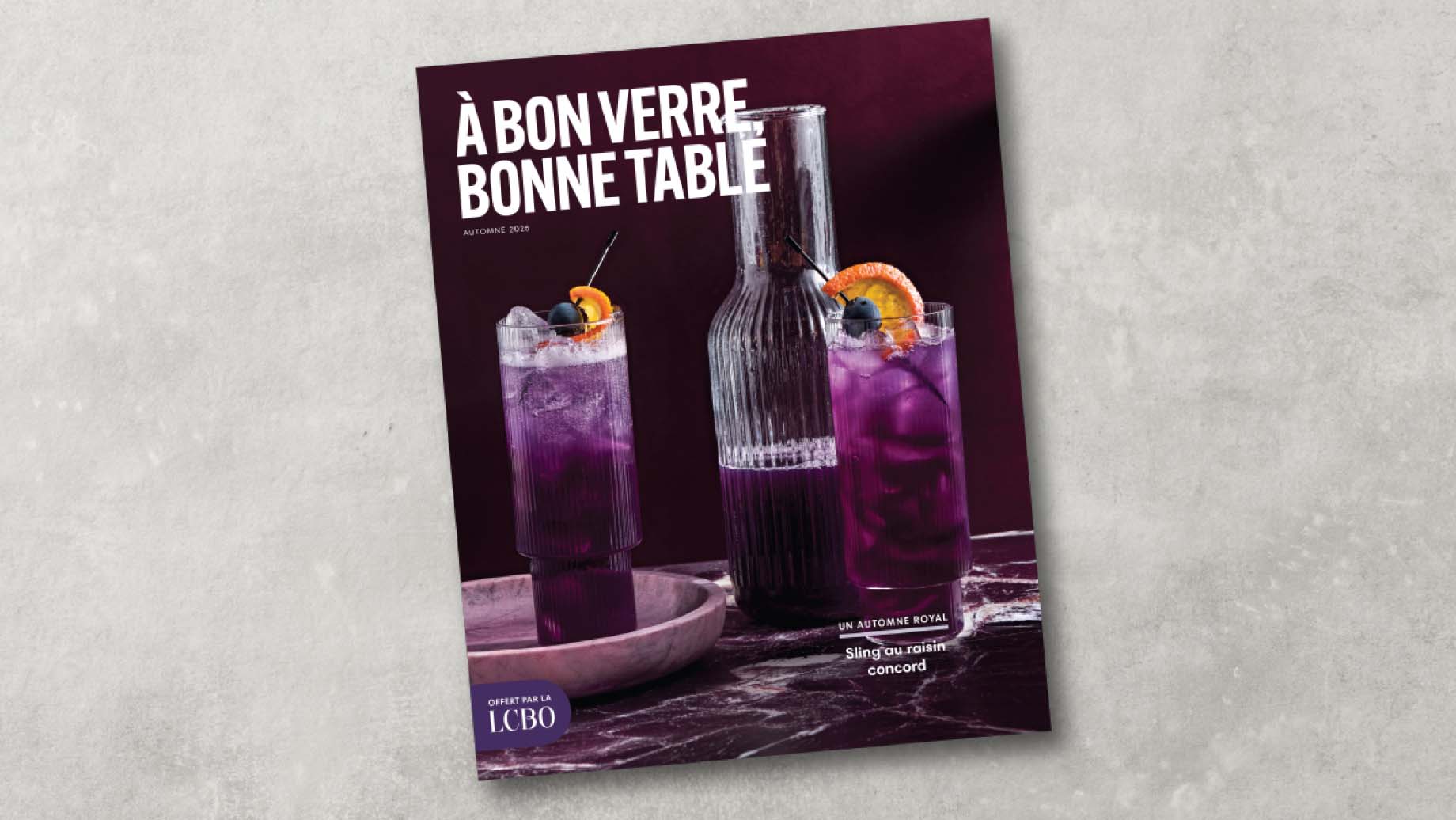 Couverture du numéro de l’été 2026 du magazine À bon verre, bonne table