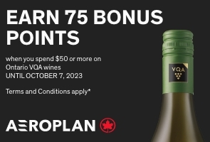 Or Earn 25 Bonus Points When You Spend $25 on Ontario VQA Wines