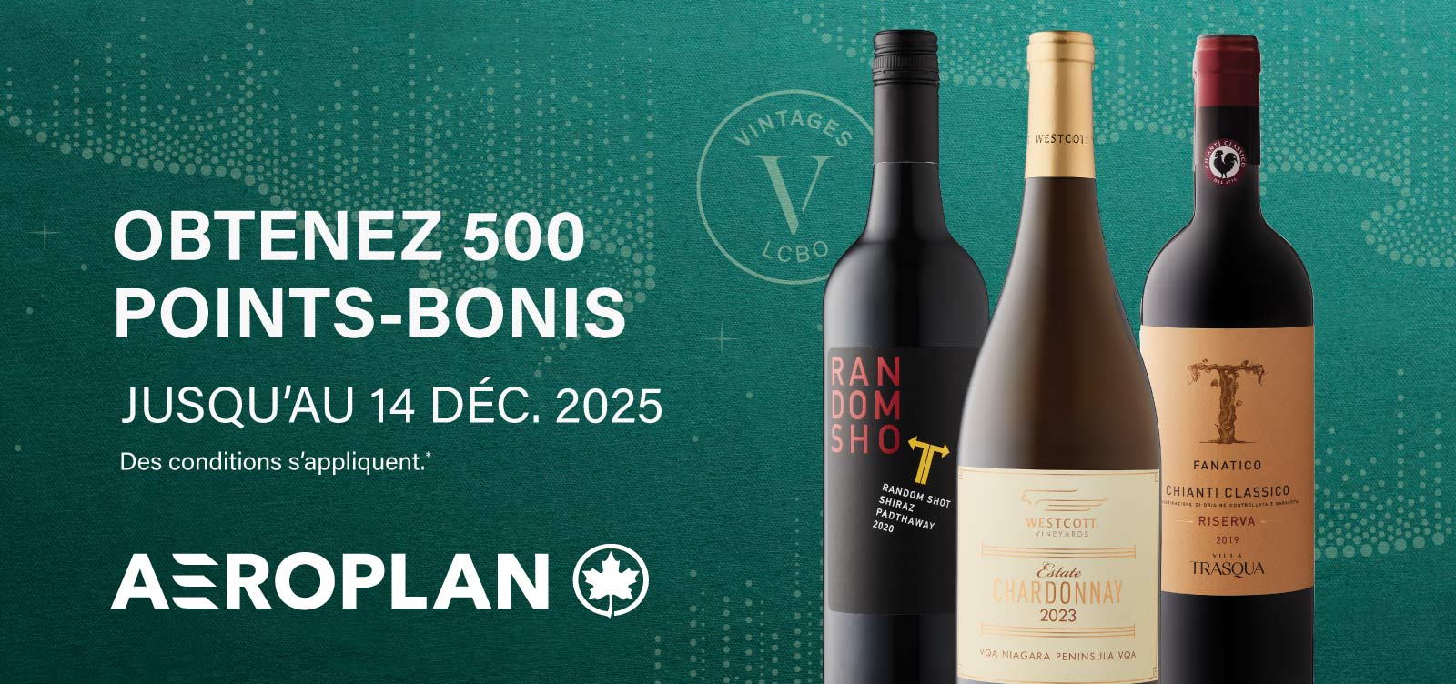 Achetez 6 vins de Vintages admissibles