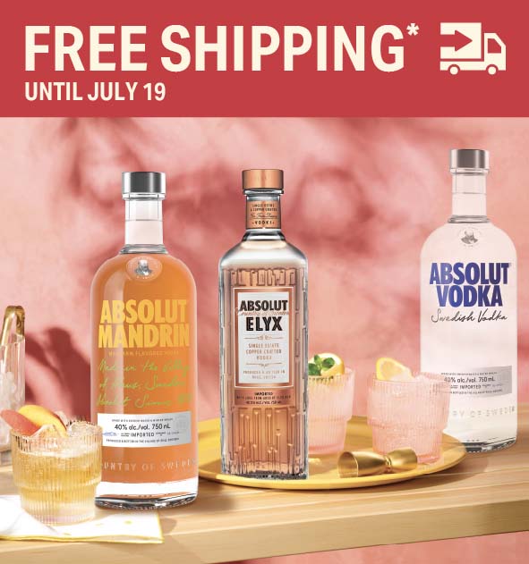 Free Shipping When You Buy Any 2 Participating Absolut Vodka Products