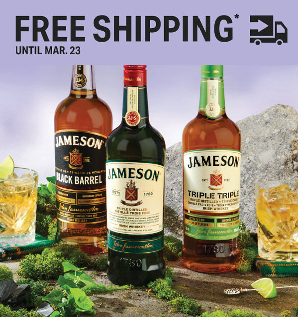 Free Shipping When You Buy Any 2 Participating Jameson Whiskies
