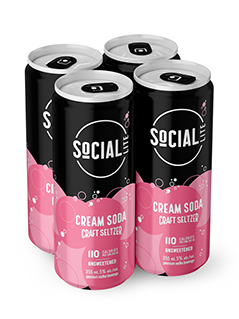 Soda alcoolisé artisanal Social Lite Soda mousse