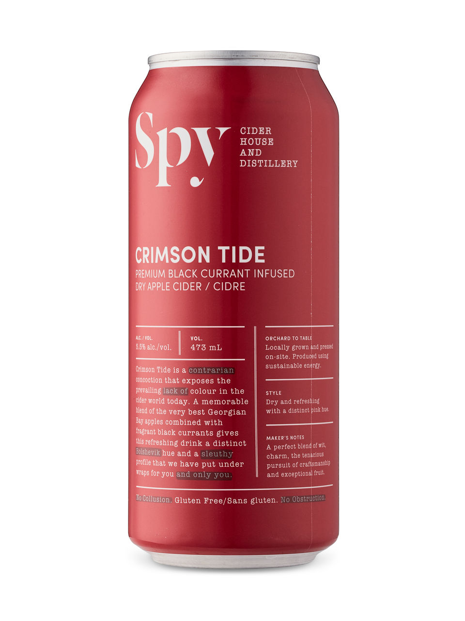 Spy Cider House and Distillery Crimson Tide Cider LCBO