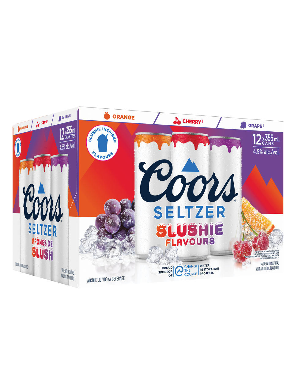 Coors Seltzer Slushie Flavour Pack 24 x 355 ml
