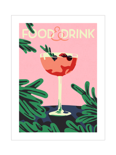 Affiche d'un cocktail rouge