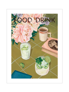 Cocktails with Flowers Poster