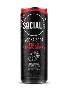 Social Lite Field Strawberry Vodka Soda