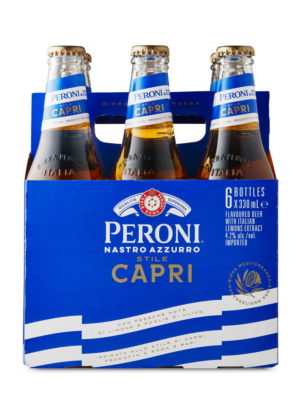 thumbnail image 2 of Peroni Nastro Azzurro Signature Pint Glasses - Set Of 2 - 20oz - Made In France 2 of 6