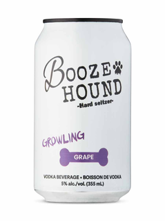Booze Hound Hard Seltzer Growling Grape