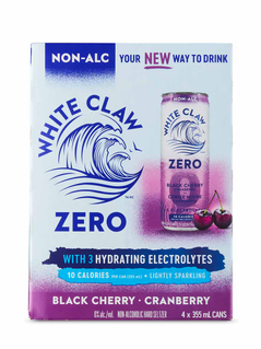 White Claw Zero Proof Black Cherry Cranberry 4pk