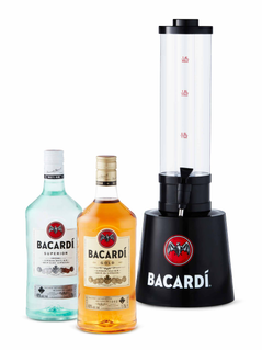 Bacardi Rum With Branded Cocktail Tower