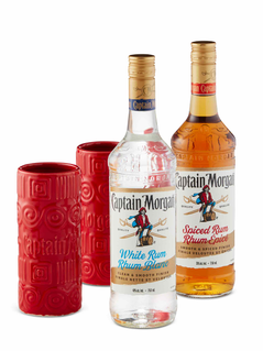 Captain Morgan Rum Duo + FREE tiki mugs