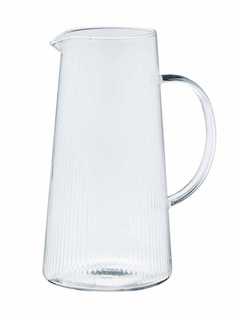 Glass Ribbed Pitcher