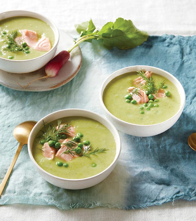 Spring pea soup